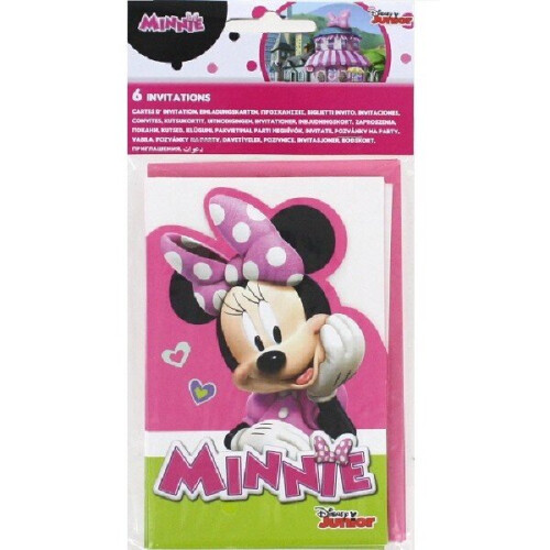 6PK MINNIE MOUSE INVITATIONS 1