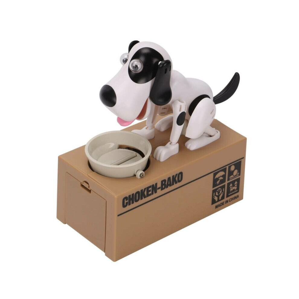 ( And White) Puppy Bank Coin Money Saving Box Cash Storage Fund Black/White