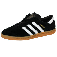 (UK 11) Adidas Originals Men's Core Black Hamburg Trainers