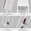 ELECWISH (White) LED Floor Lamp Modern with Shelves Storage Display 5