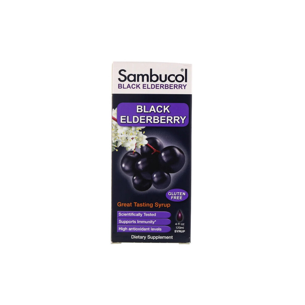 Sambucol Black Elderberry Syrup, Original Formula, 120Ml