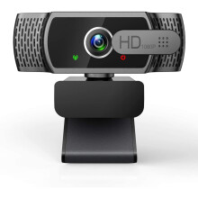 Webcam for PC with Microphone - 1080P FHD Webcam with Privacy Cover, Plug and Play USB Web Camera for Desktop & Laptop Conference