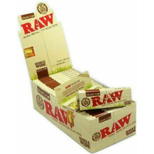(50 Booklets (Full Box)) Raw Organic Hemp Single Wide Standard Regular Natural Rolling Paper