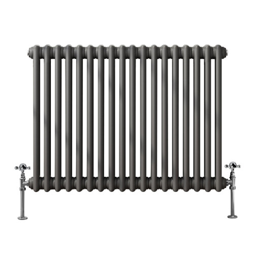 PlumbGalaxy (600 x 830mm Double, Anthracite) PlumbGalaxy Traditional-Style Cast Iron Radiator 2
