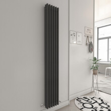(1800 x 290mm Triple, Anthracite) PlumbGalaxy Traditional-Style Cast Iron Radiator