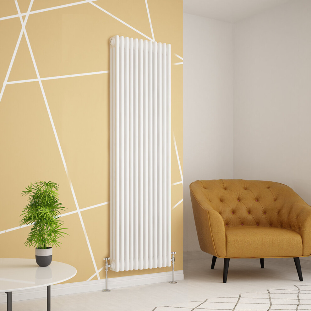 (1800 X 560Mm Triple, White) Plumbgalaxy Traditional-Style Cast Iron Radiator 5055653296824