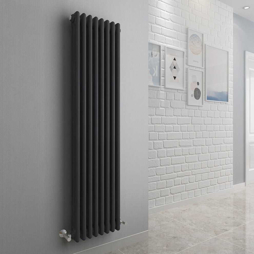 (1500 x 380mm Triple, White) PlumbGalaxy Traditional-Style Cast Iron Radiator