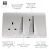 Trendi Switch Trendi Artistic Modern 45A Cooker Switch with 13A Plug Socket & Neon Insert – White 2