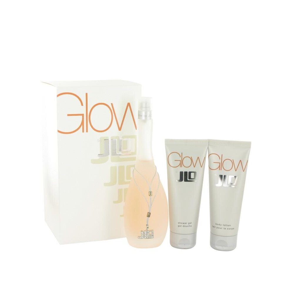 Glow by Jennifer Lopez Gift Set -- 3.4 oz Eau De Toilette Spray + 2.5 oz Body Lotion + 2.5 oz Shower Gel