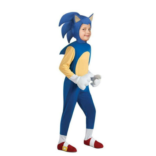 (Blue, 4-6 Years) Hedgehog Sonic Costume Kids Boys Cosplay Party Jumpsuits Fancy Dress