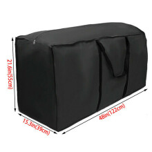 (Black, 122x39x55cm) Large High Capacity Outdoor Waterproof Storage Bag Travel Durable Dust-proof