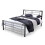 (3FT Single 90cm) Atlanta Contract Mesh Base Black/Silver Metal Bed 1