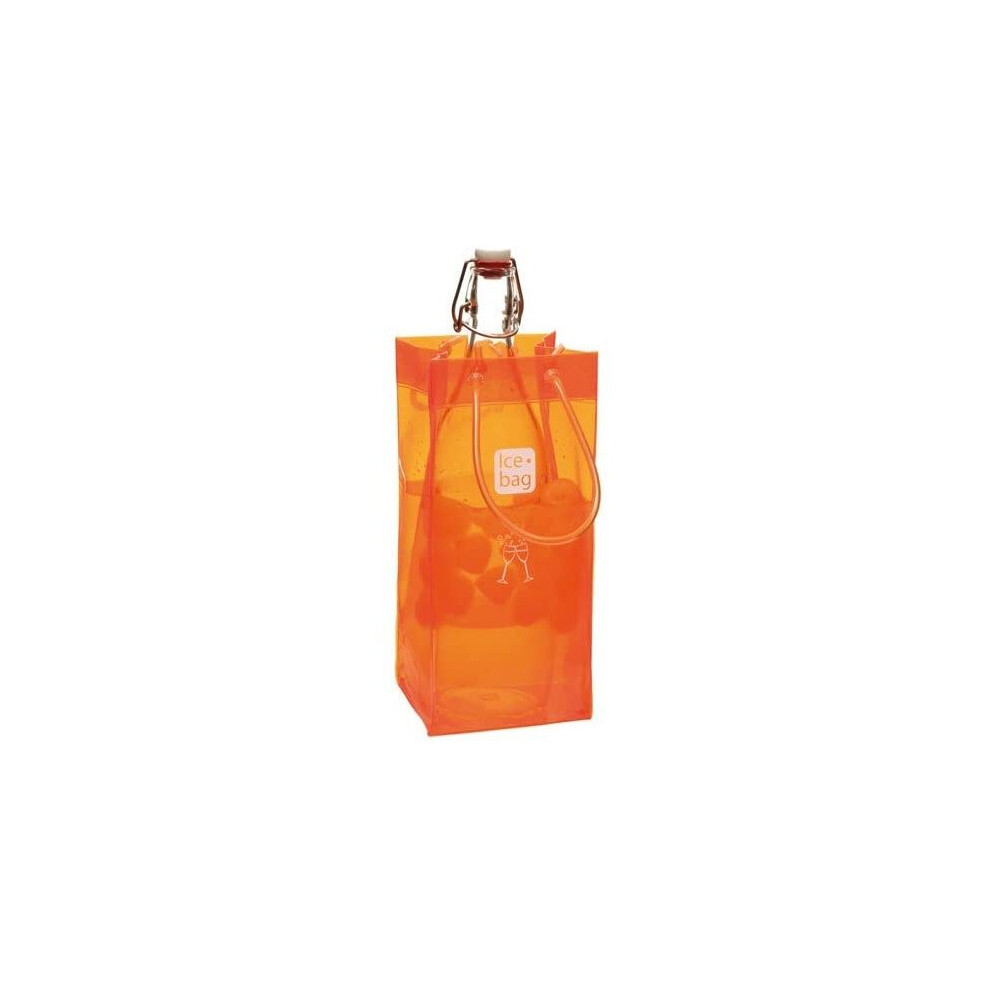 (Orange) Ice Bag Wine Cooler - Portable Bottle Cooler