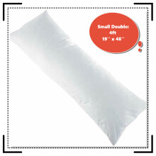 (Small Double 4ft) Non Allergenic Super Comfy Hollow Fibre Bolster Pillow Only. Body Support Orthopaedic Maternity Long Pillow