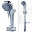 Adjustable Chrome 6 Mode Handset Shower Slider Riser Rail Kit Head Set 3