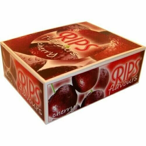 (12 Rolls (Half Box)) RIPS Cherry Slim Flavoured Cigarette Rolling Papers - 44mm Wide
