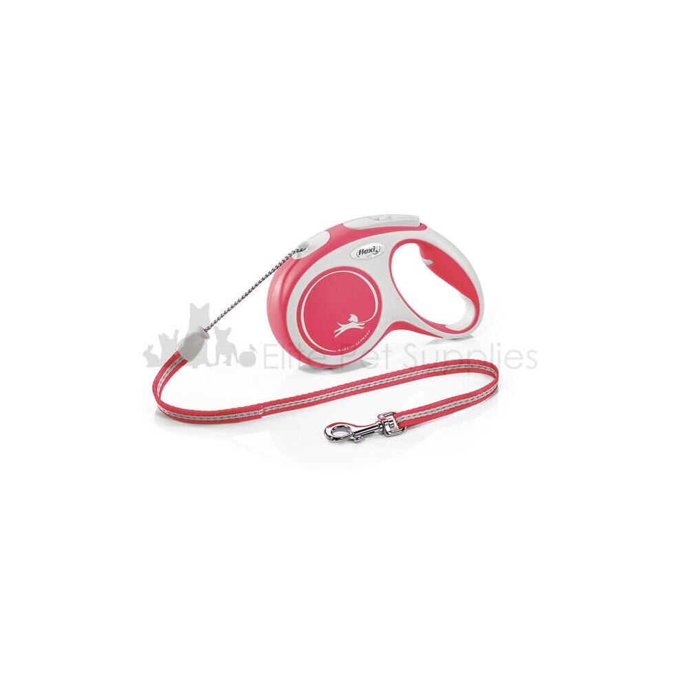 Flexi Dog Lead New Comfort SMALL CORD 5m - RED