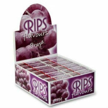 (6 Rolls) RIPS Grape Slim Flavoured Cigarette Rolling Papers - 44mm Wide