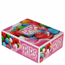 (24 Rolls (Full Box)) RIPS Bubblegum Slim Flavoured Cigarette Rolling Papers - 44mm Wide
