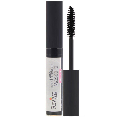 Reviva Labs, Hypoallergenisk Mascara, Sort, 0,25 oz (7 g)