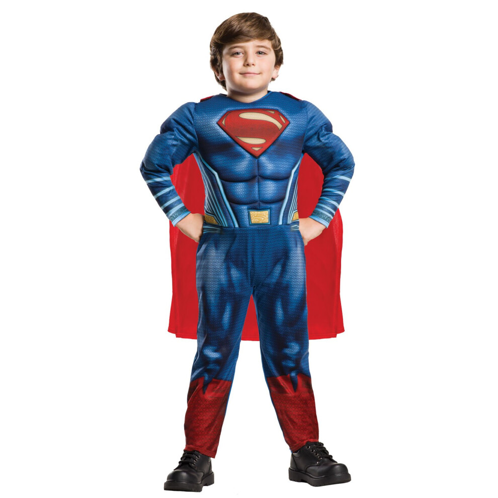 (XL) Official Rubies R640813L Boys Superman Deluxe Large Children's Costumes DC Dawn Of Justice Batman vs