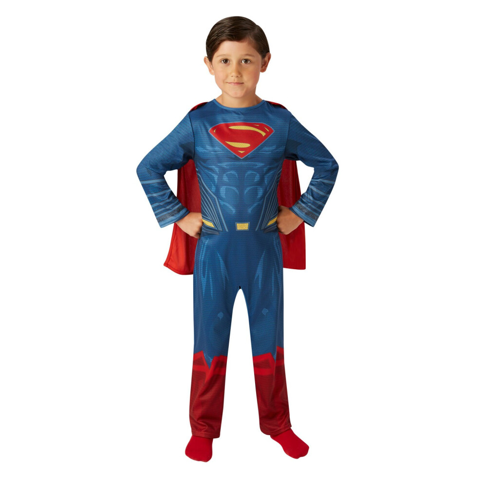 Photos - Fancy Dress Rubies  Superman Justice League Classic Costume Children superhero Carnival Size (multicoloured, M)
