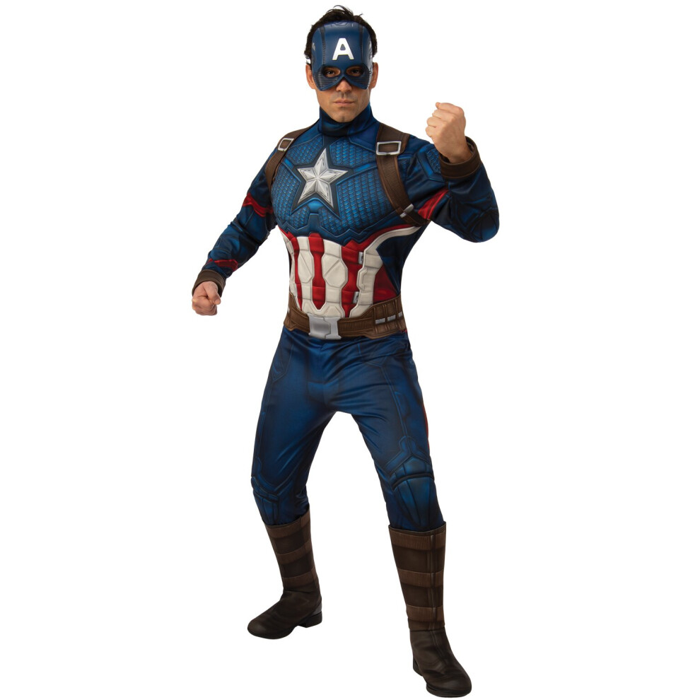 Rubies (Extra Large) Official Captain America Costume | Avengers Endgame Superhero Blue,White,Red