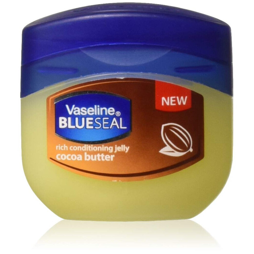 (3 PACK) VASELINE BlueSeal Gentle Petroleum Jelly (Cocoa Butter), Lip therapy Portable Small Vaseline 1.7oz
