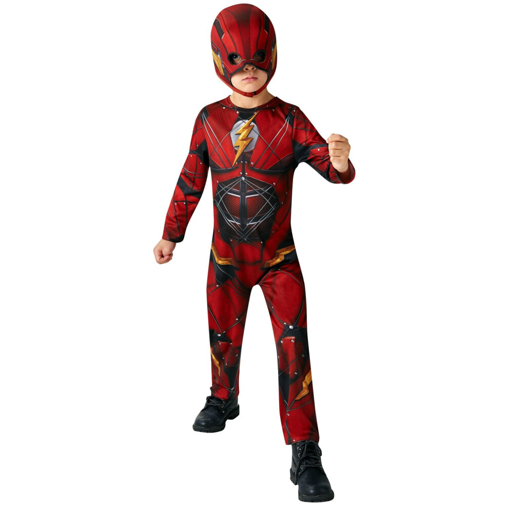 (multicoloured, 09-10Y) Flash Justice League Classic Kids Costume Carnival superhero Size