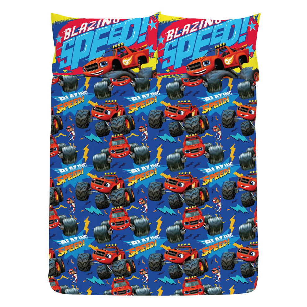 Blaze And The Monster Machines Blaze Blazing Double Duvet Cover And Pillowcase Set