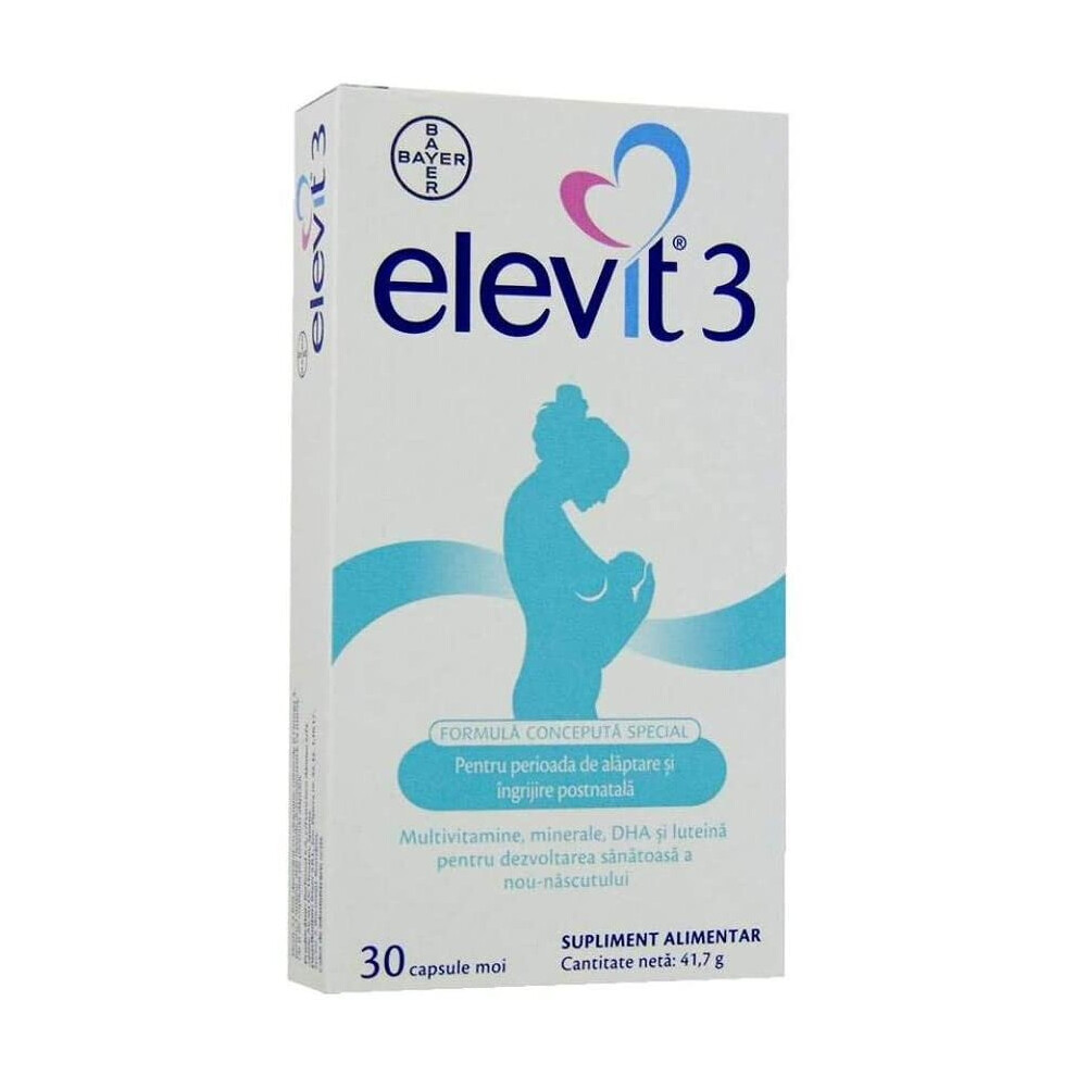 Elevit 3, 30 Capsules -during breastfeeding and postnatal care.