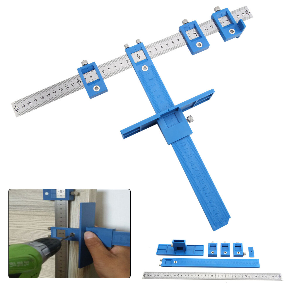 Adjustable Punch Locator Cabinet Hardware Jig Drill Guide Template New