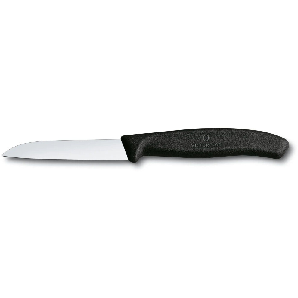 (black) Victorinox Paring Knife 8cm - Straight blade - Swiss Classic kitchen knife