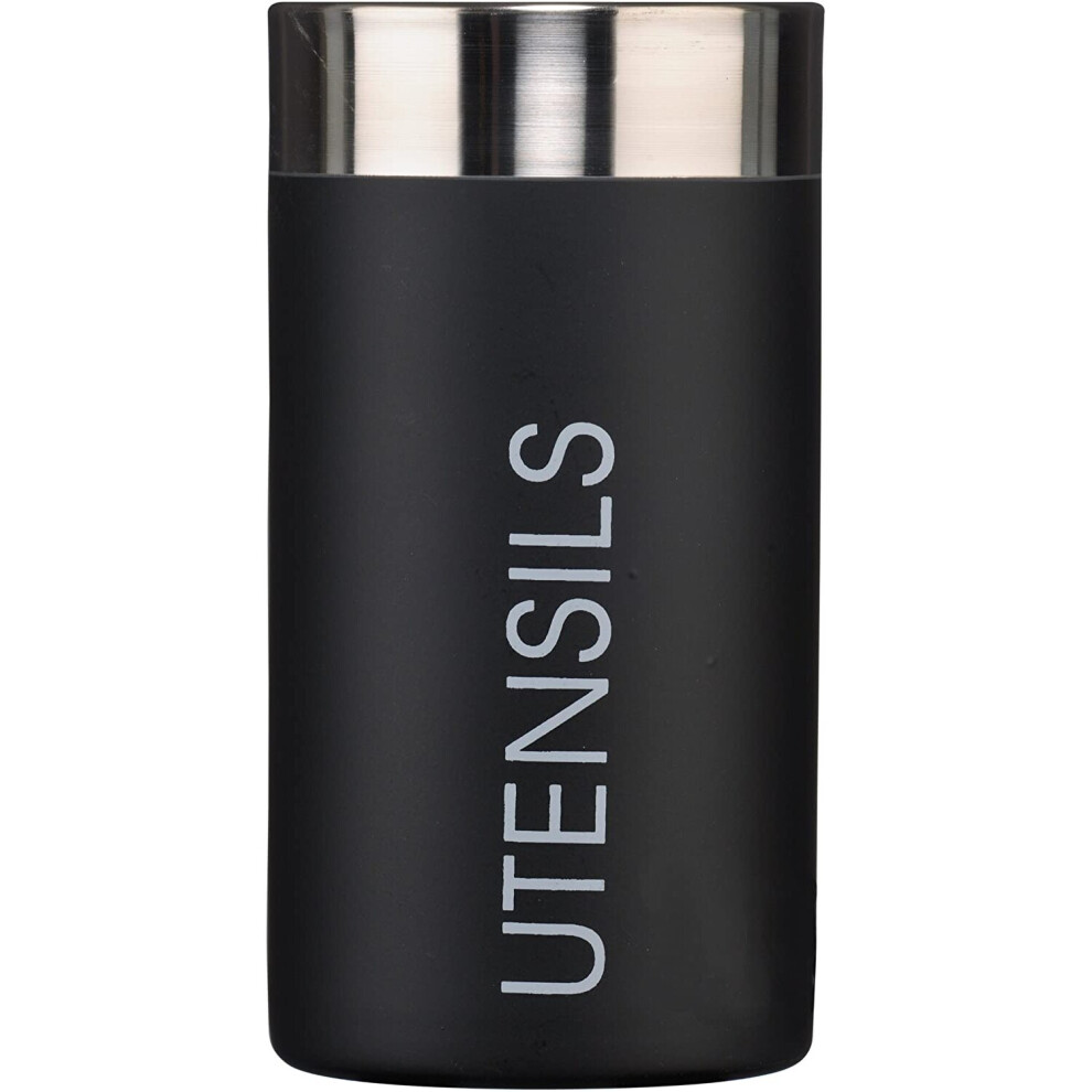 Premier Housewares 508523 Liberty Utensil Holder - H18 X W10 X D10cm Black