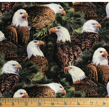 Fat Quarter Flying High Allover Eagles 100% Cotton Quilting Fabric