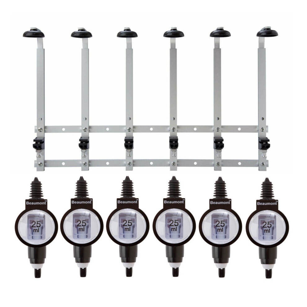 Beaumont 6 x 25ml Metrix SL Bar Optic Spirit Measure 70cl 1L