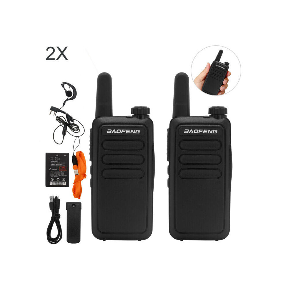 2X Baofeng Bf-R5 Uhf Pmr446 Walkie Talkie 714131852925