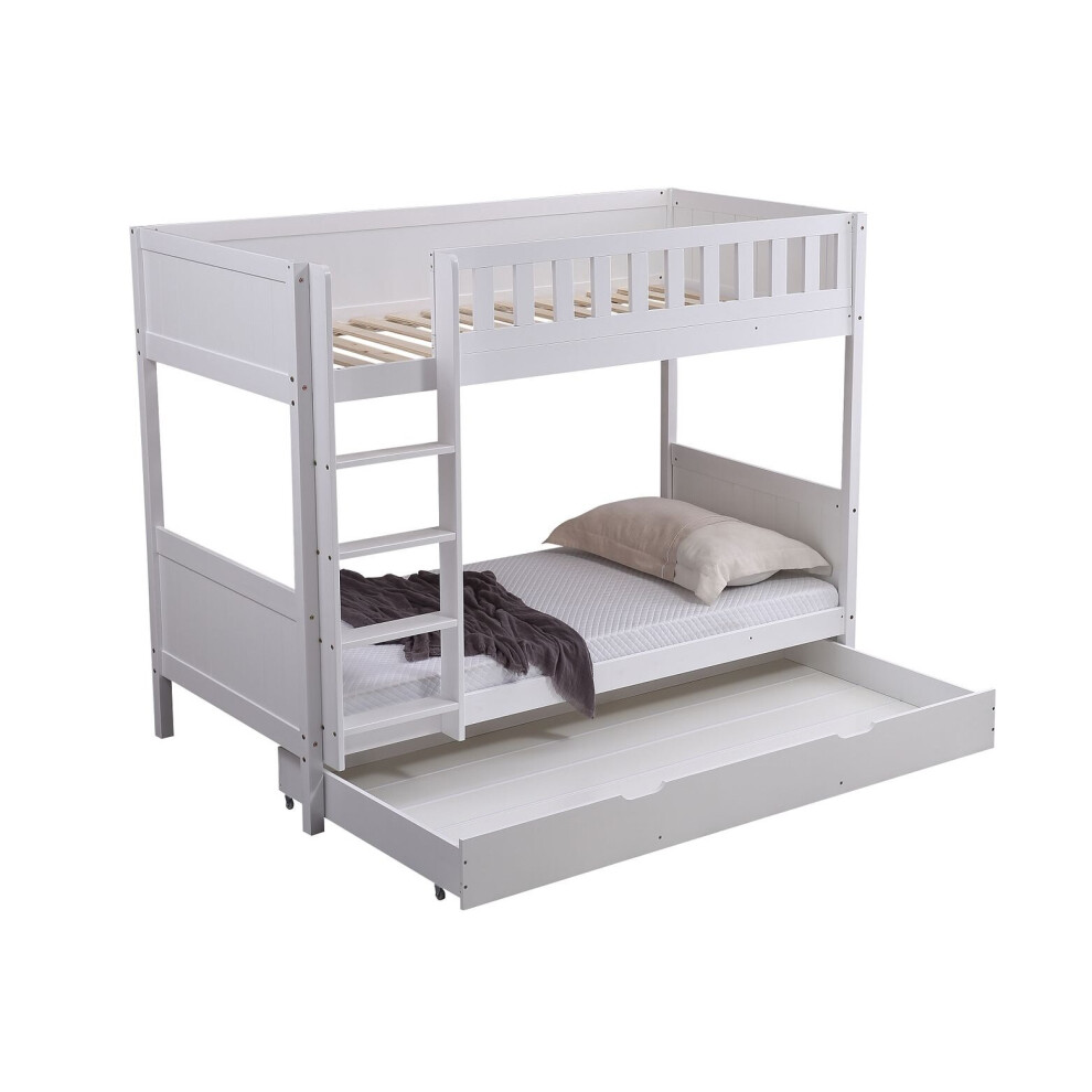 (White) Humza Amani Panana Bunk Bed with Storage Drawer