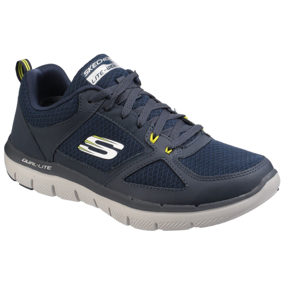 New Mens/Gents Navy/Lime Skechers Flex Advantage Lace Ups Trainers UK Size 7