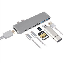 7 in 1 USB C Hub Type-C Card Thunderbolt 3 port Reader Adapter