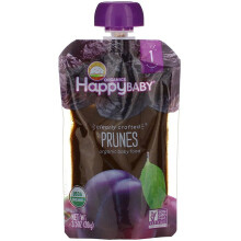 Happy Family Organics, Happy Baby, Cibo per Bambini Organico, Stadio 1, Prugne, 3.5 oz (99 g)