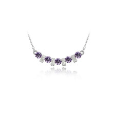 Light Purple Stone Pendant Necklace Ladies Girls Fashion Jewellery