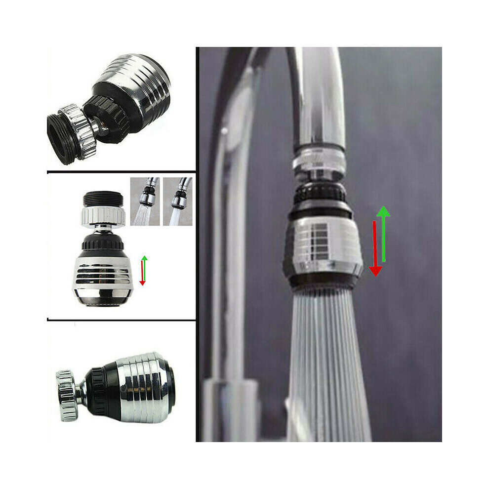 Swivel Water Saving Tap Aerator Faucet Adapter 360 Rotatable Sprayer Attachment 683546890849