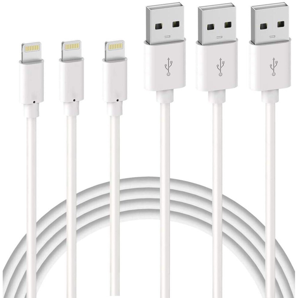 (1m) Lightning to USB Fast Charging Cable iPhone 7 8 XR 11 12 Pro Max Charger Cable - White