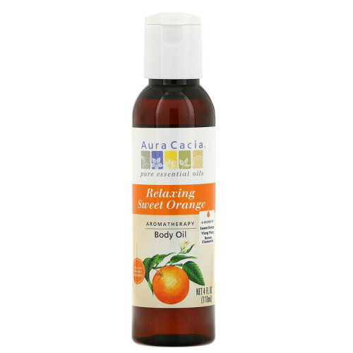 Aura Cacia, Körperöl, Süßorange, 4 fl oz (118 ml)