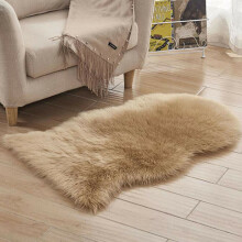 (Cameo, 40 x 60 cm) Fluffy Faux Fur Sheepskin Rug Living Room Bedroom Floor Carpet Rugs Home Decor