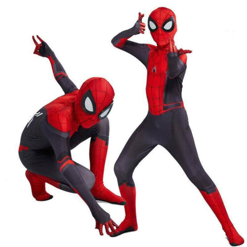 Kid Boy Spider-Man Far From Home Spiderman Zentai Party Cosplay Costume Clothes