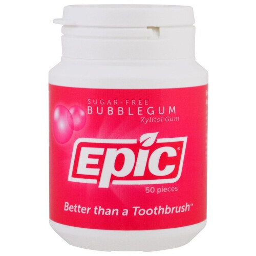 Epic Dental, Χυλόλιθος Γάλακτος, Ασβέστη, Bubblegum, 50 Pieces