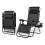Sun Lounger Zero Gravity Chair Foldable with Cup Holder & Head Cushion 2