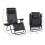 Sun Lounger Zero Gravity Chair Foldable with Cup Holder & Head Cushion 5